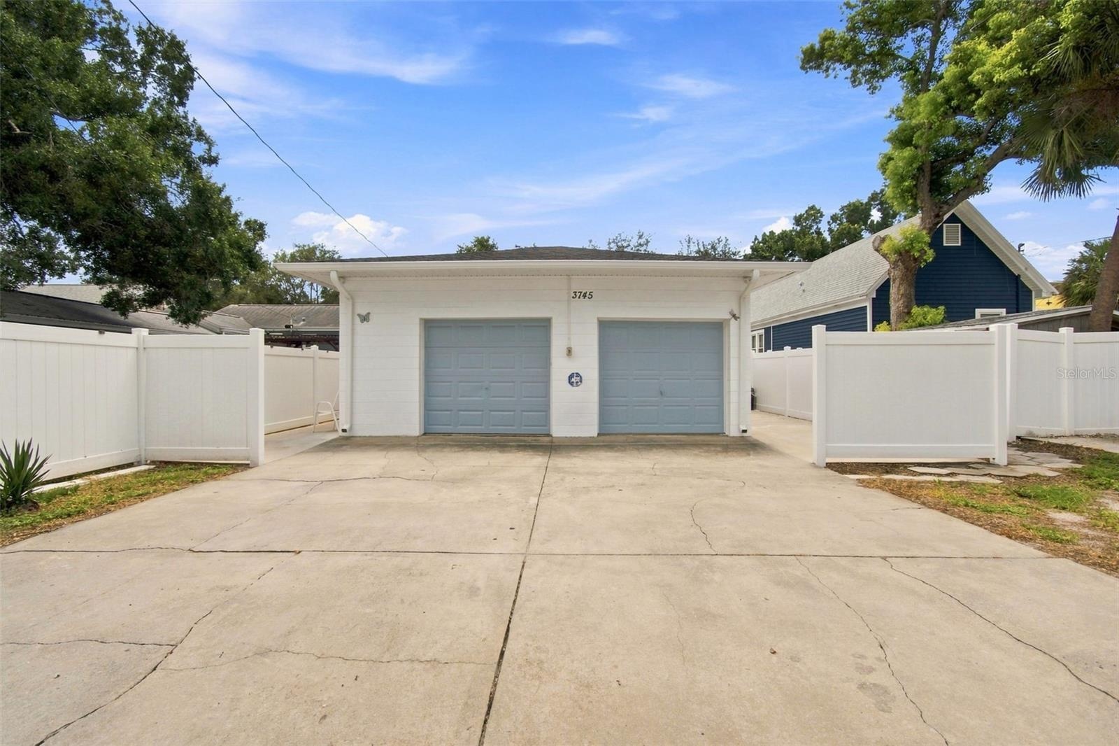 Rear driveway