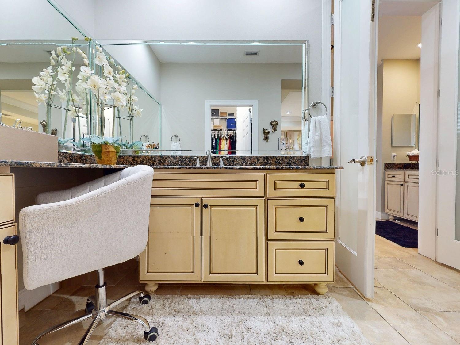 Double Vanity area for getting ready