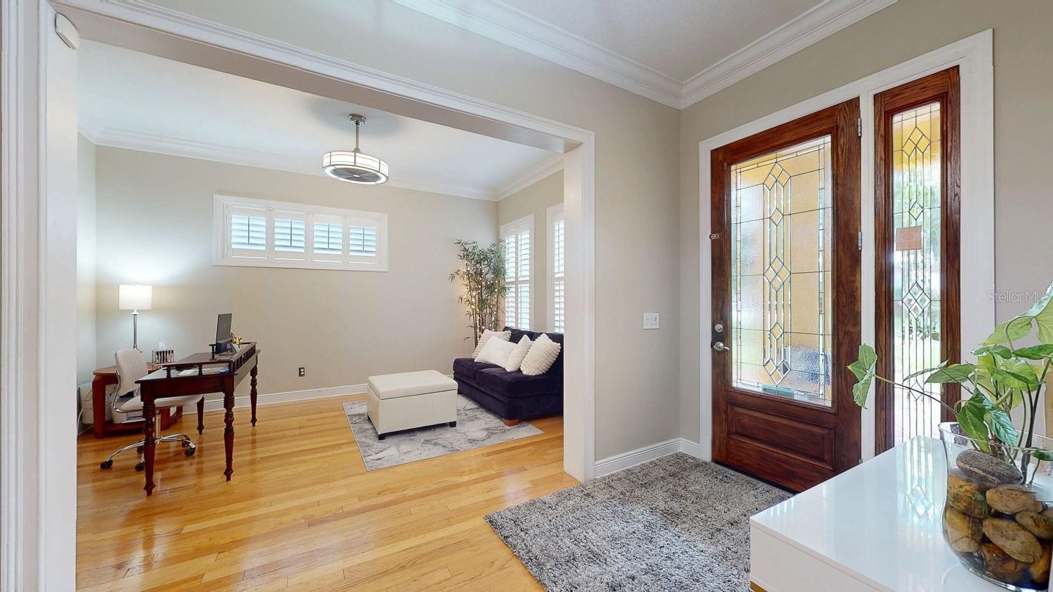 Enter home to a Large  Foyer