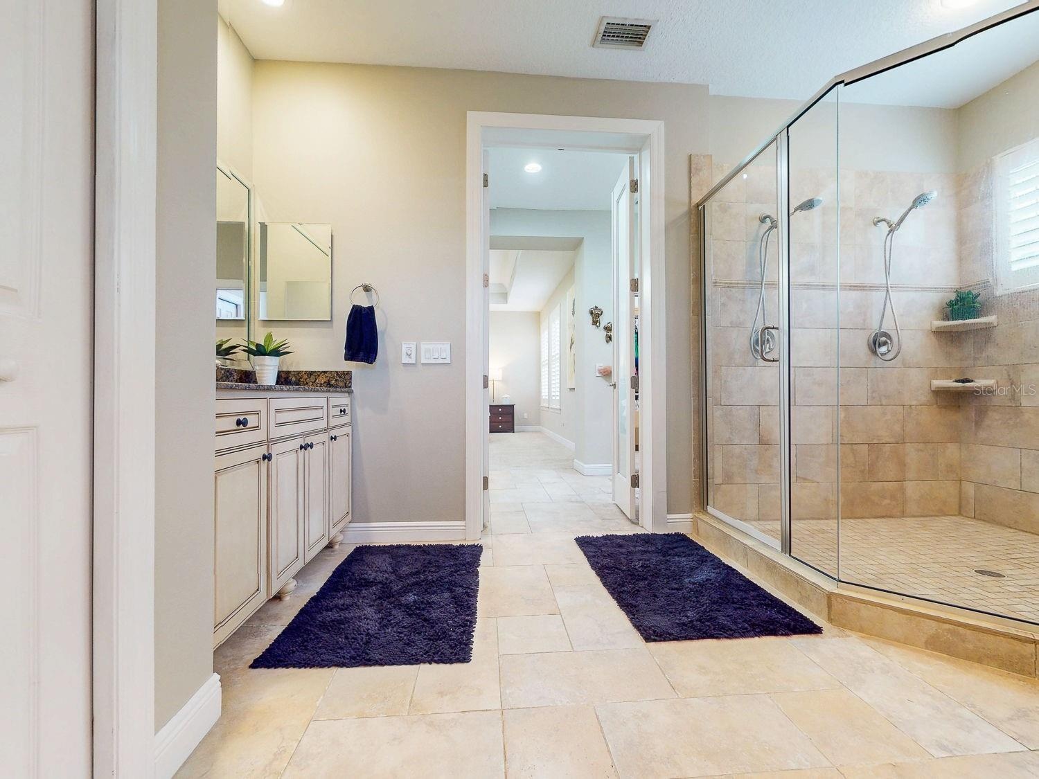 Large Shower enclosure with double shower