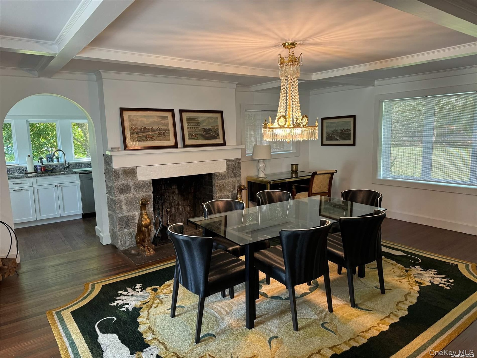 Fiormal Dining Room with fireplace