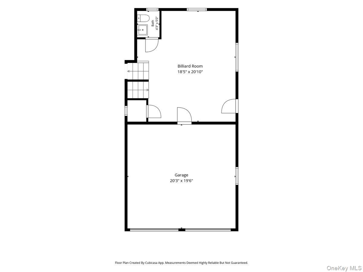main level den , half bath, and garage entry