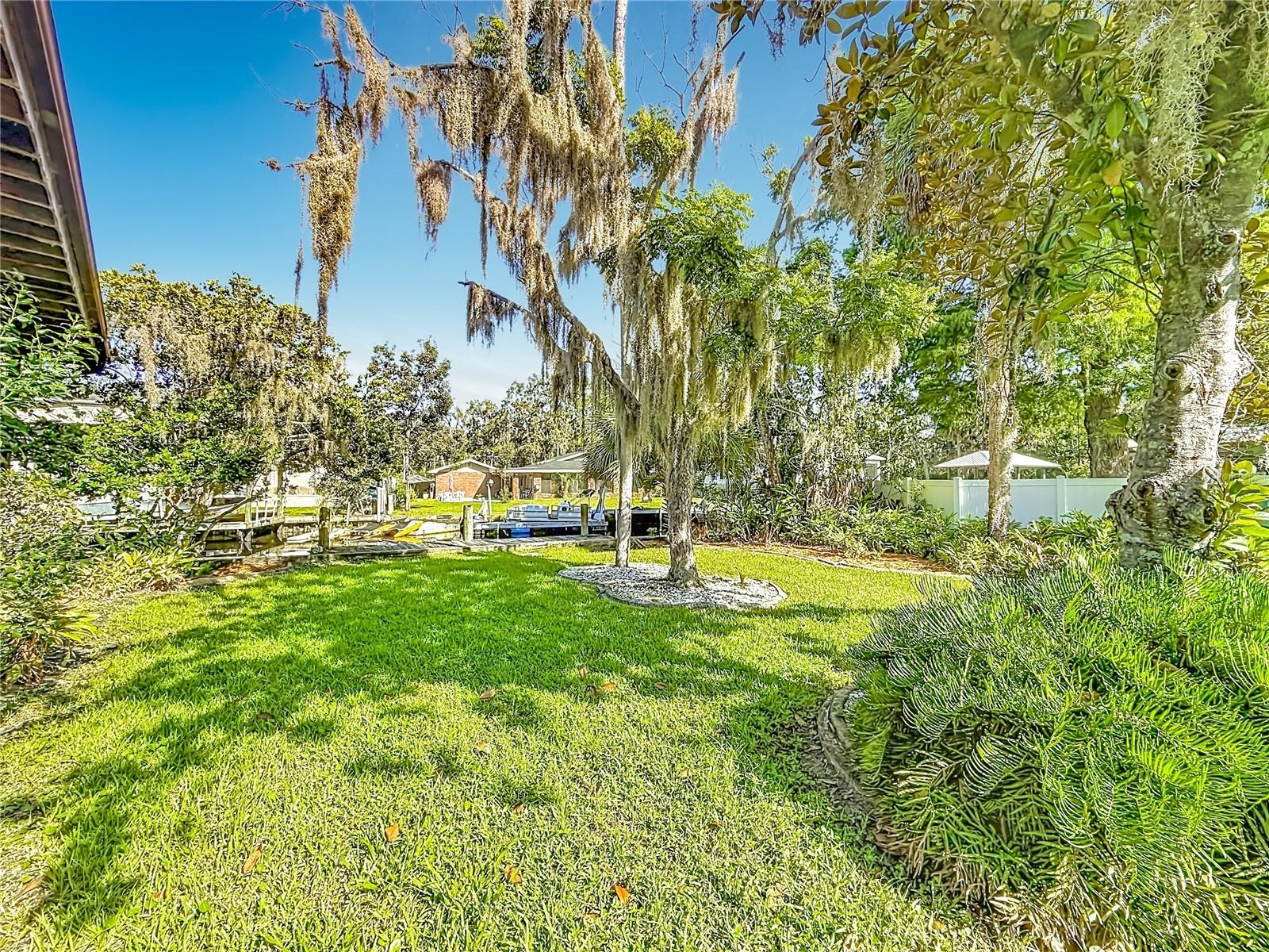 Backyard facing the Canal