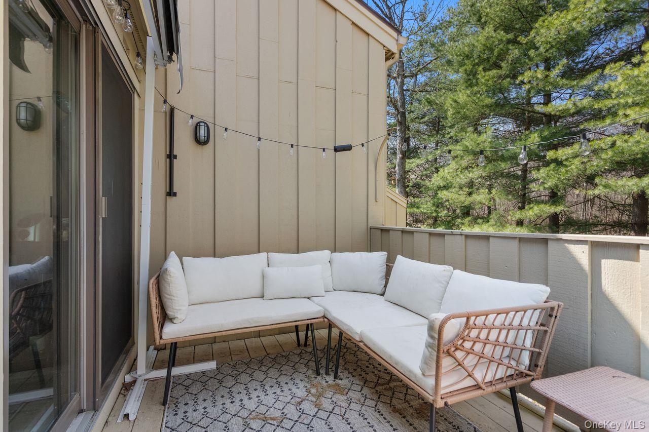 Private balcony off of kitchen.