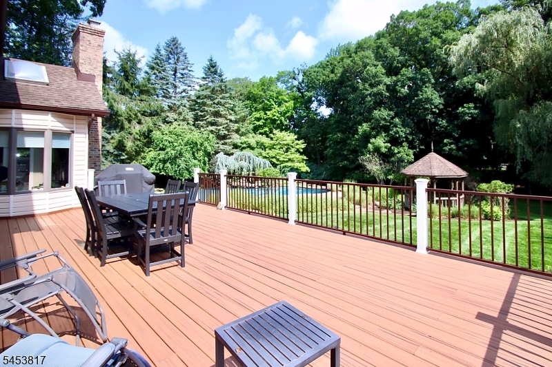 Deck overlooking gorgeous yard