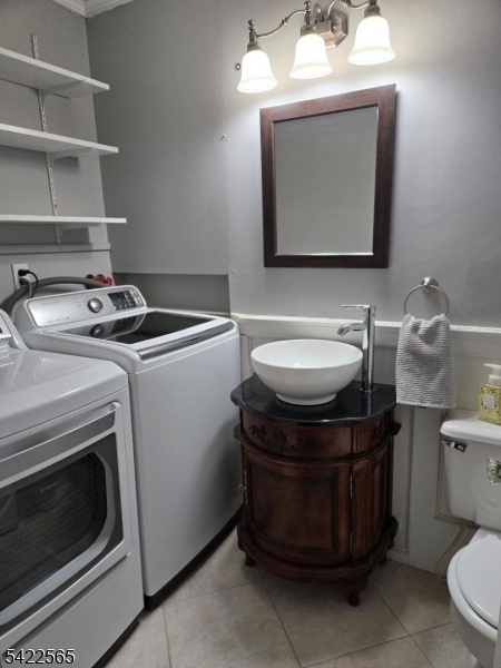 Laundry, half bath