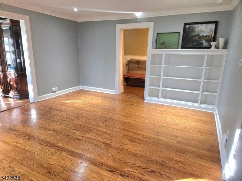 Living room with built ins