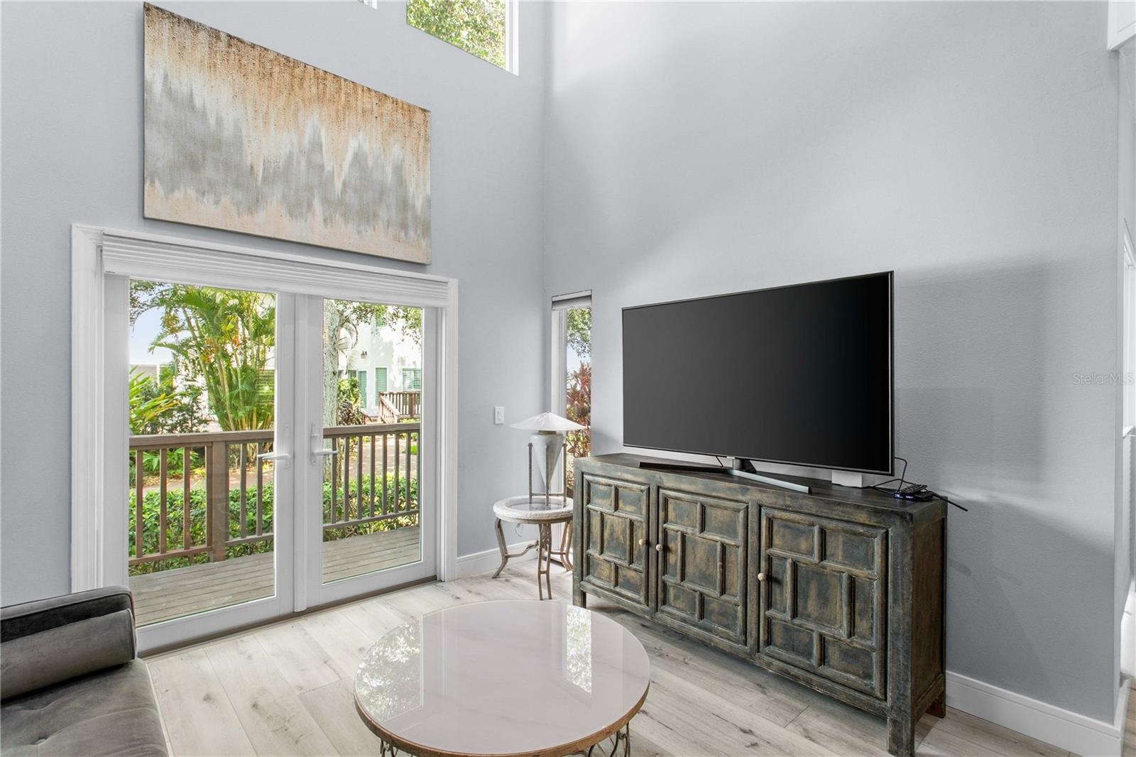 Enjoy the view of the beautiful courtyard.