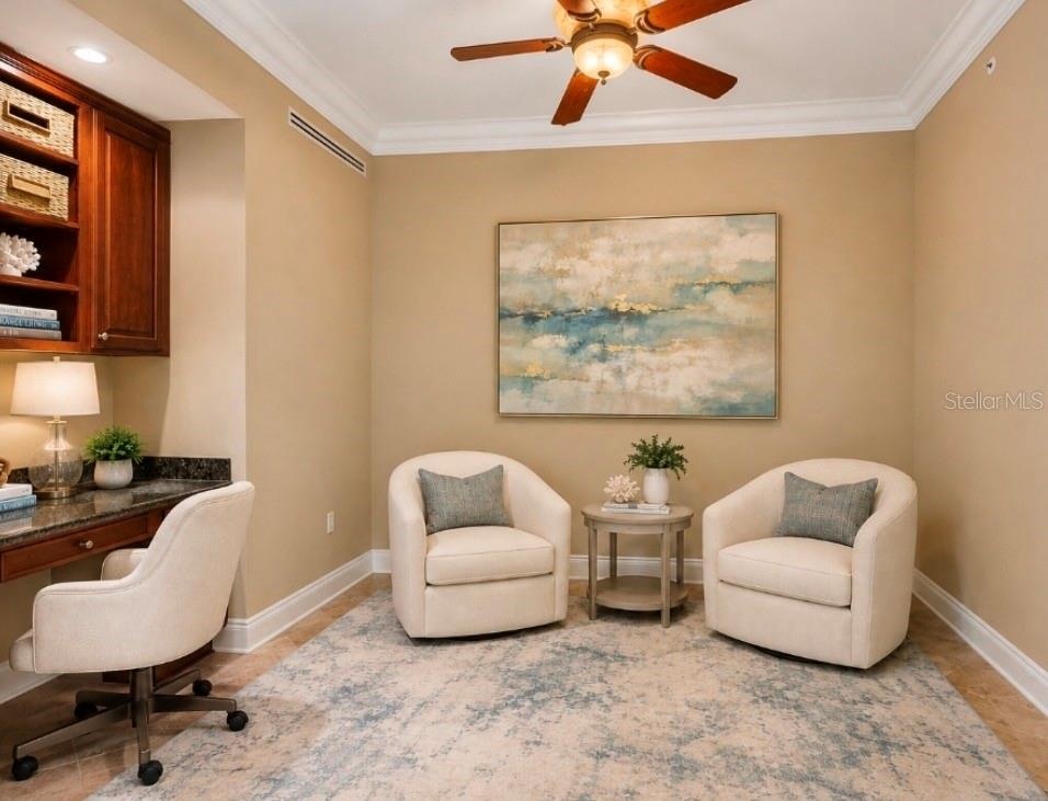 Den/Office with built in Desk