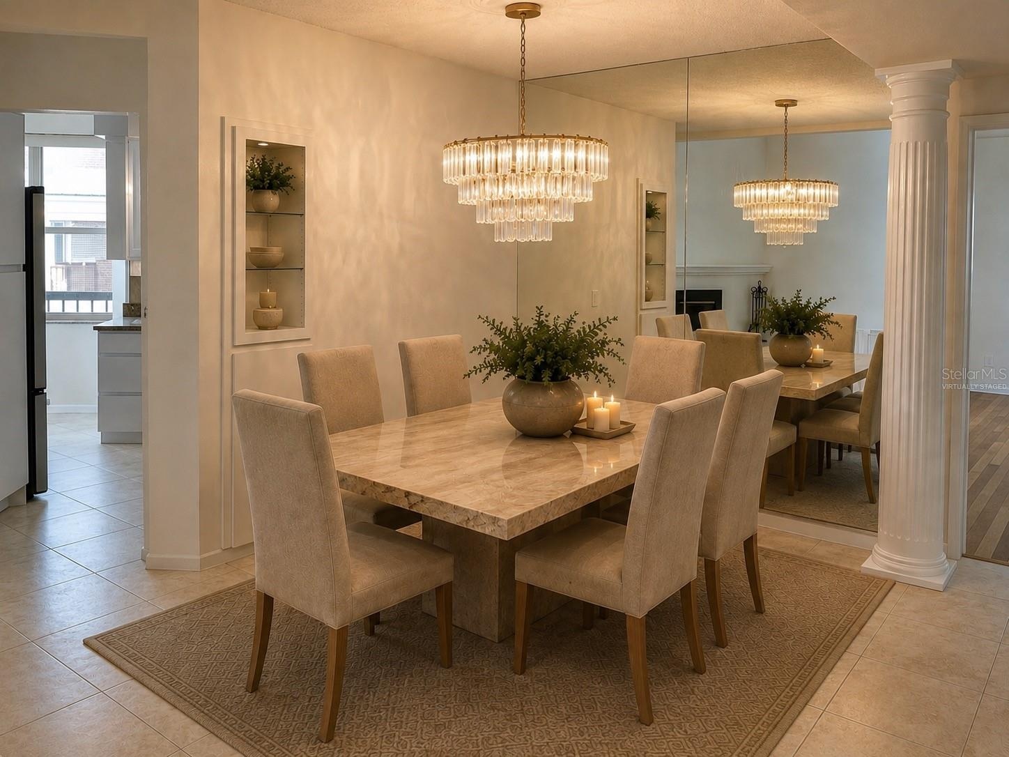 Formal Dining Room virtually staged