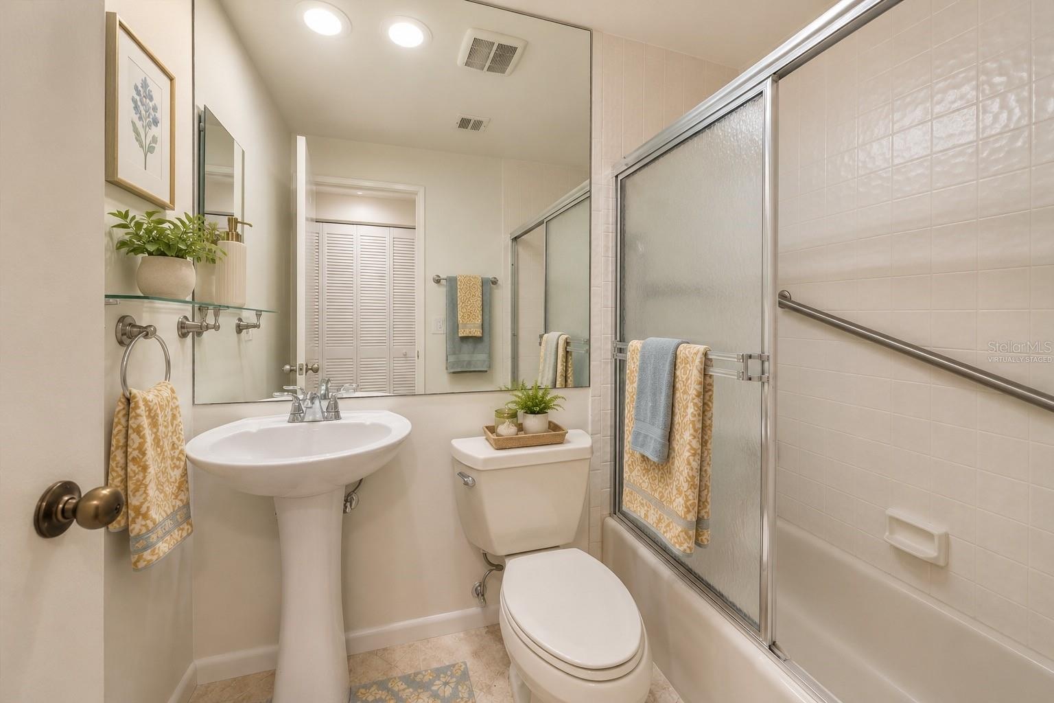 Guest bathroom virtually staged