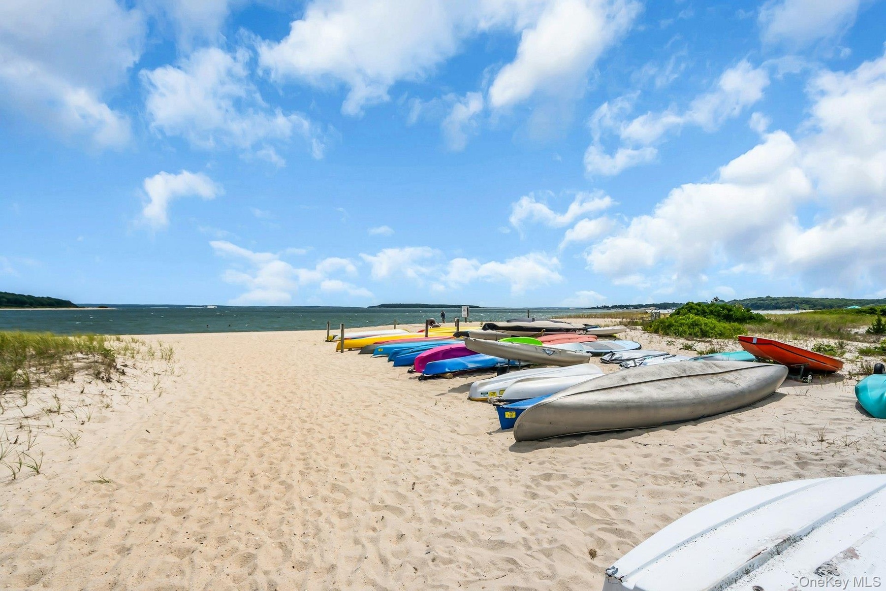 Kayak storage on private beach
