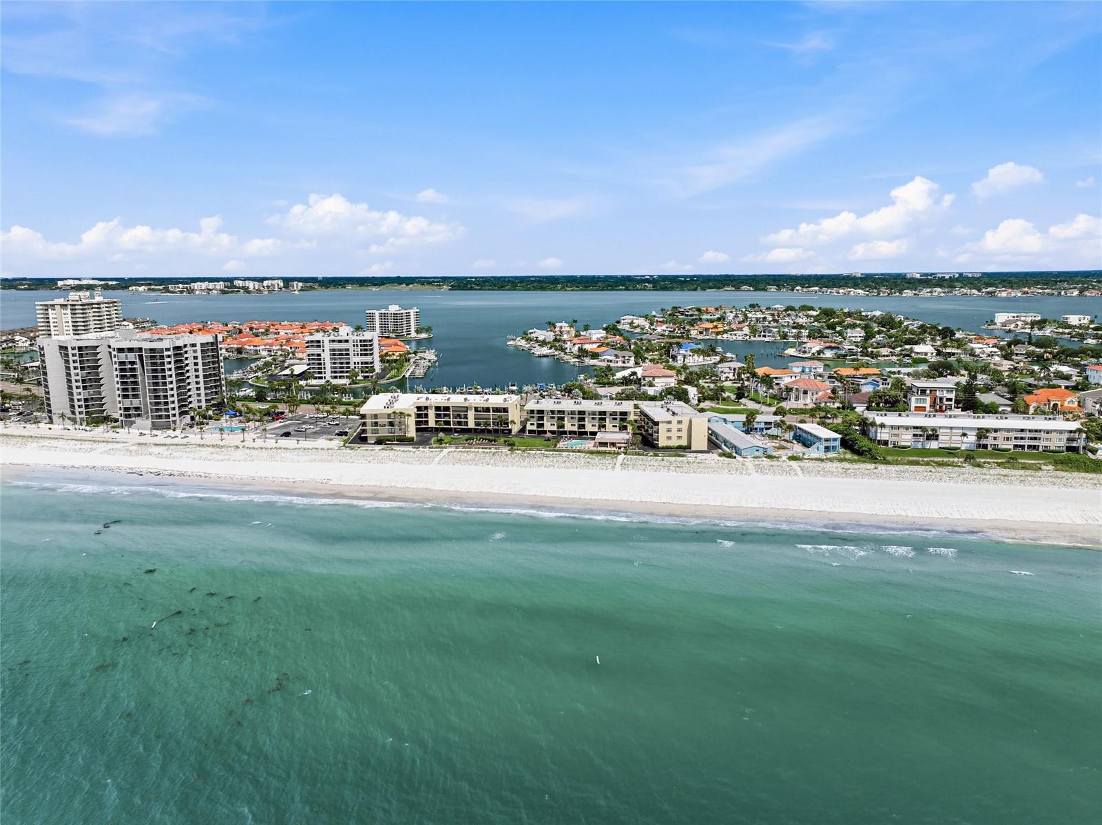 Aerial coastline view