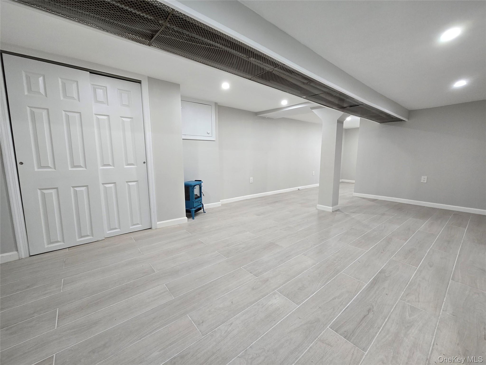 New tile floor, walls, and lighting.