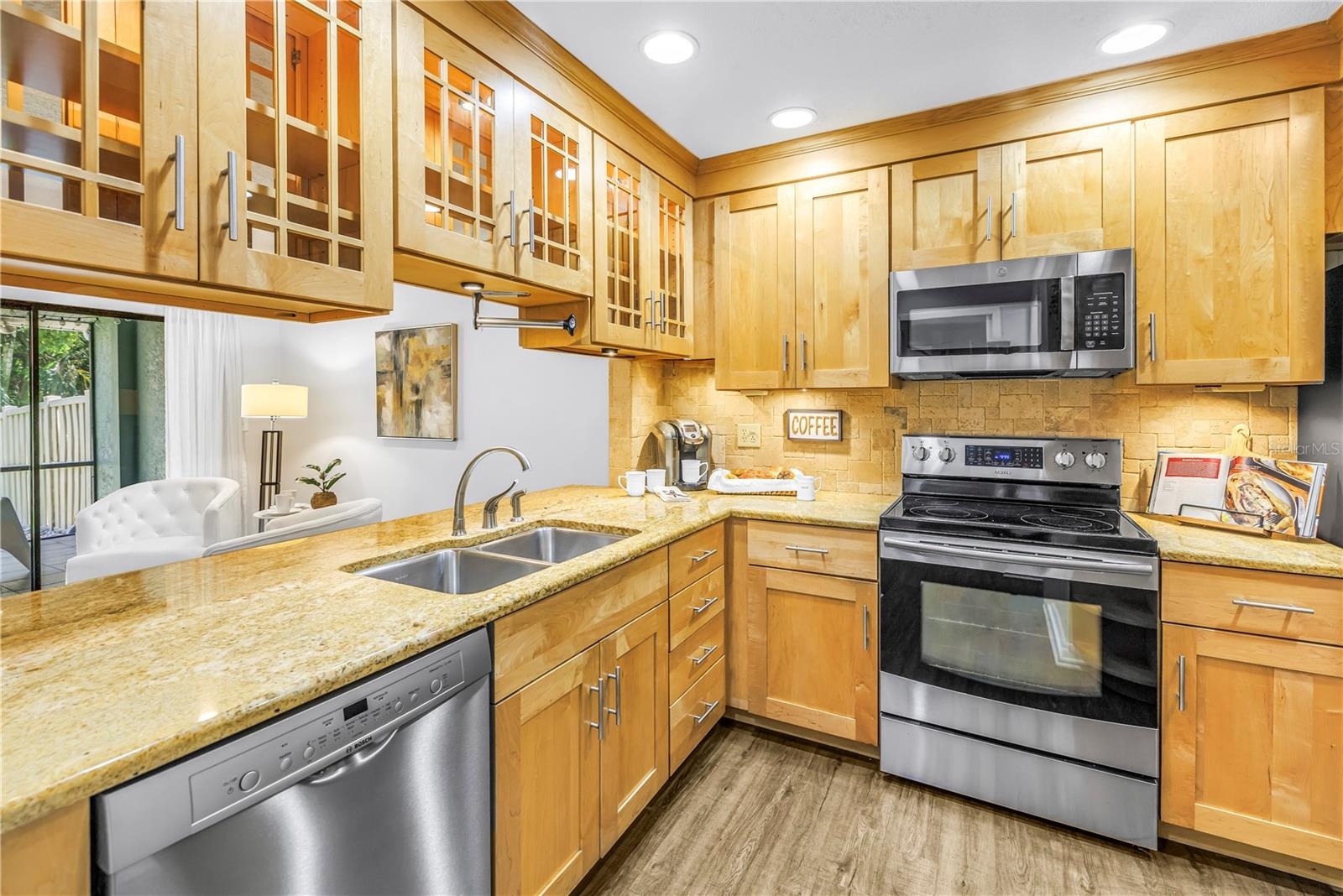 High Quality cabinetry, counters and especially appliances