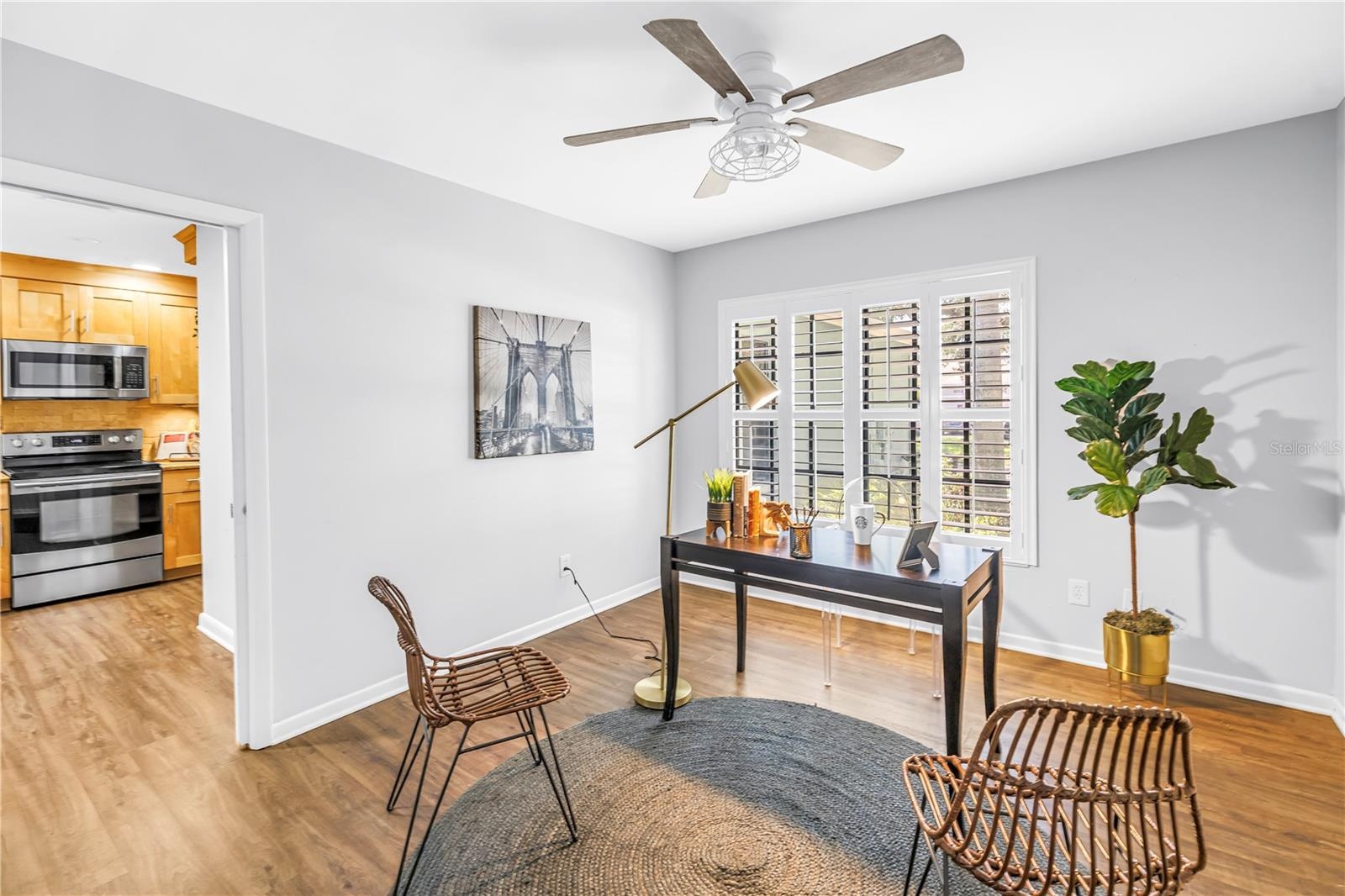 Downstairs 3rd Bedroom is often used as an office, but features a 3rd Full Bath for visitors, overnight guests or accessible residents