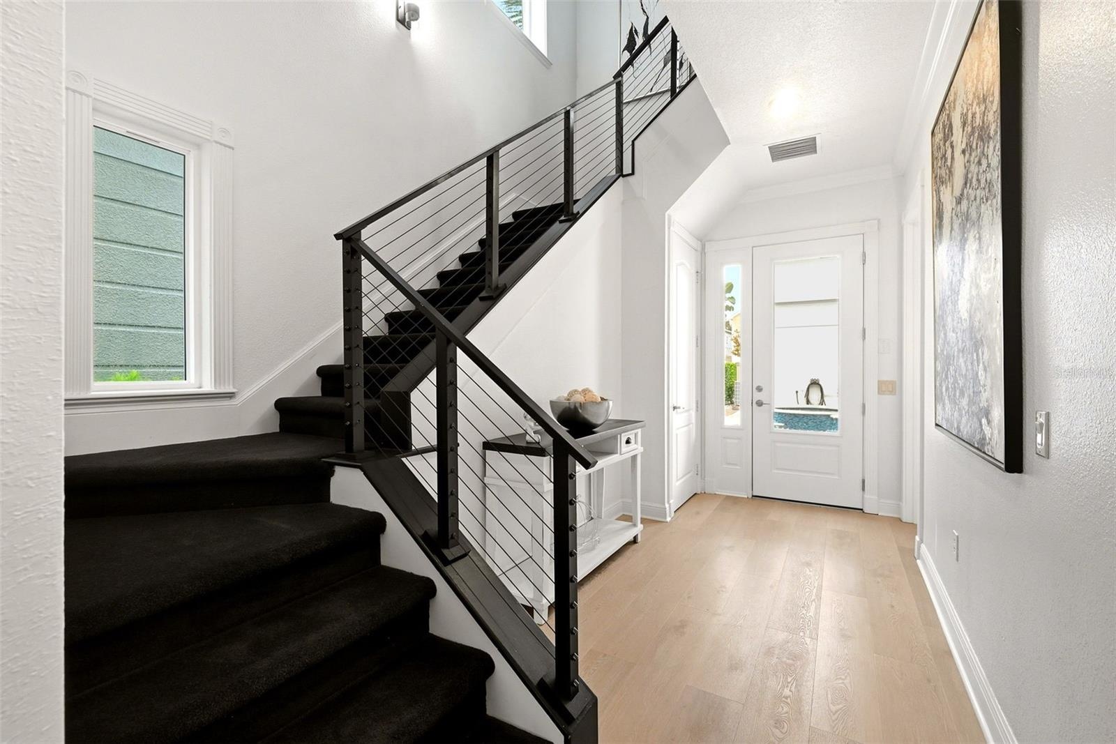 New Steel Handrails, Luxury Non Slip Carpet & Pad