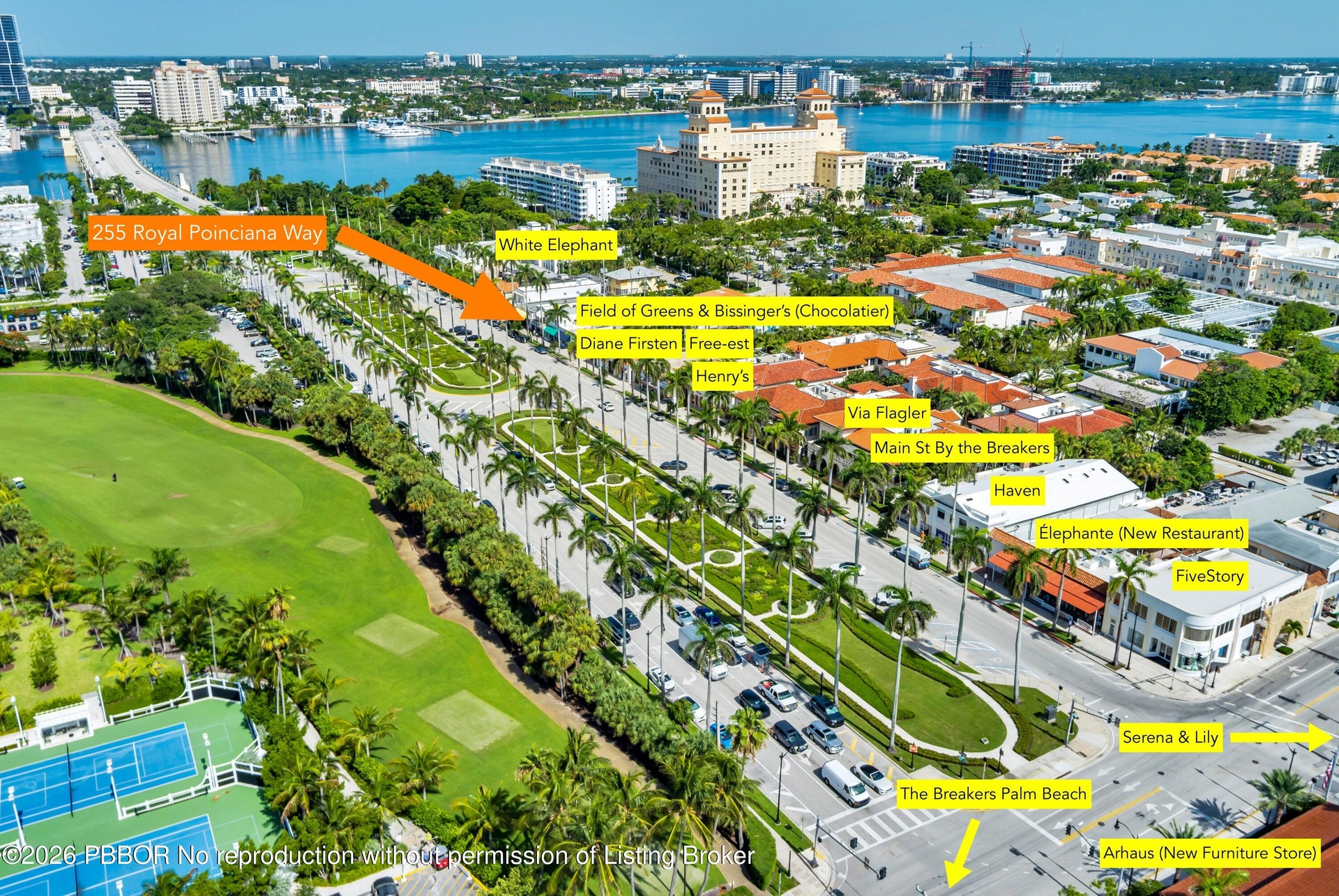 Close to Serena & Lily and The Breakers Golf Course