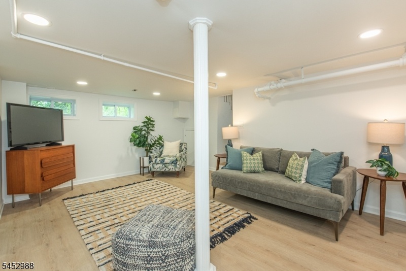 Finished basement rec area