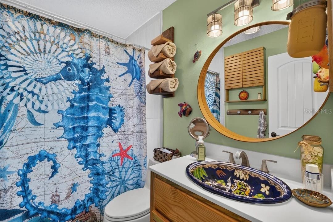 Full bath, tub with shower