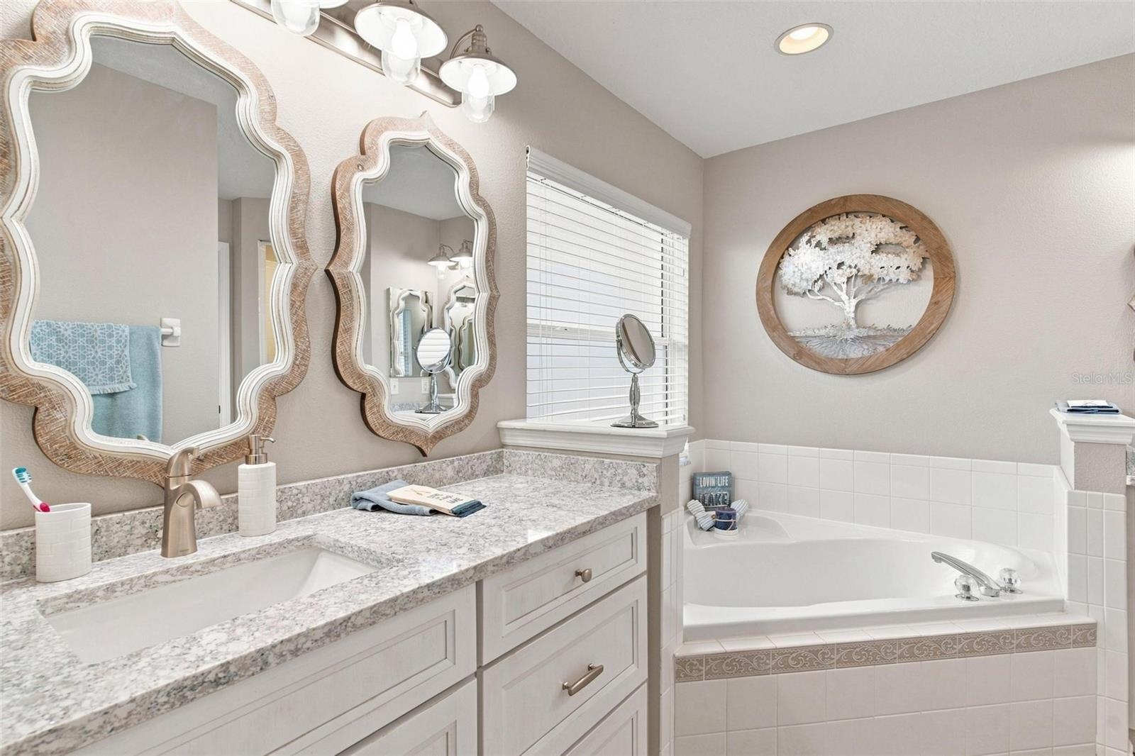 Primary bathroom with tub