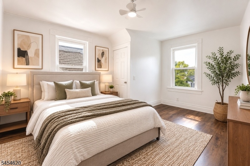 Virtually staged bedroom