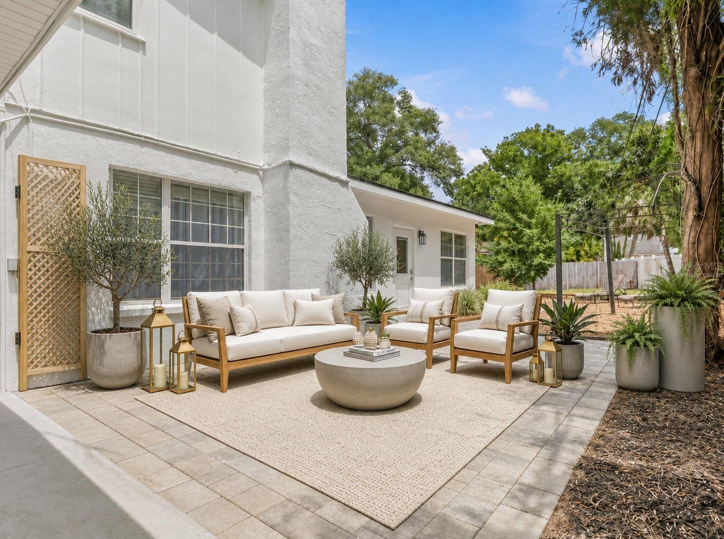 Virtually staged Patio Seating Area