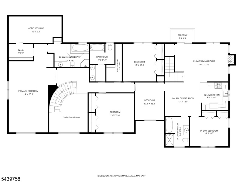 Second Level Floor Plan