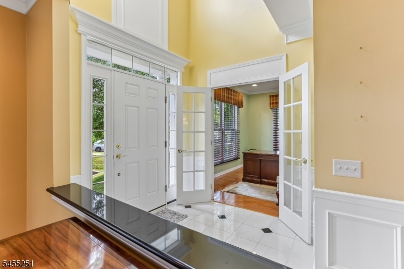 French doors to office