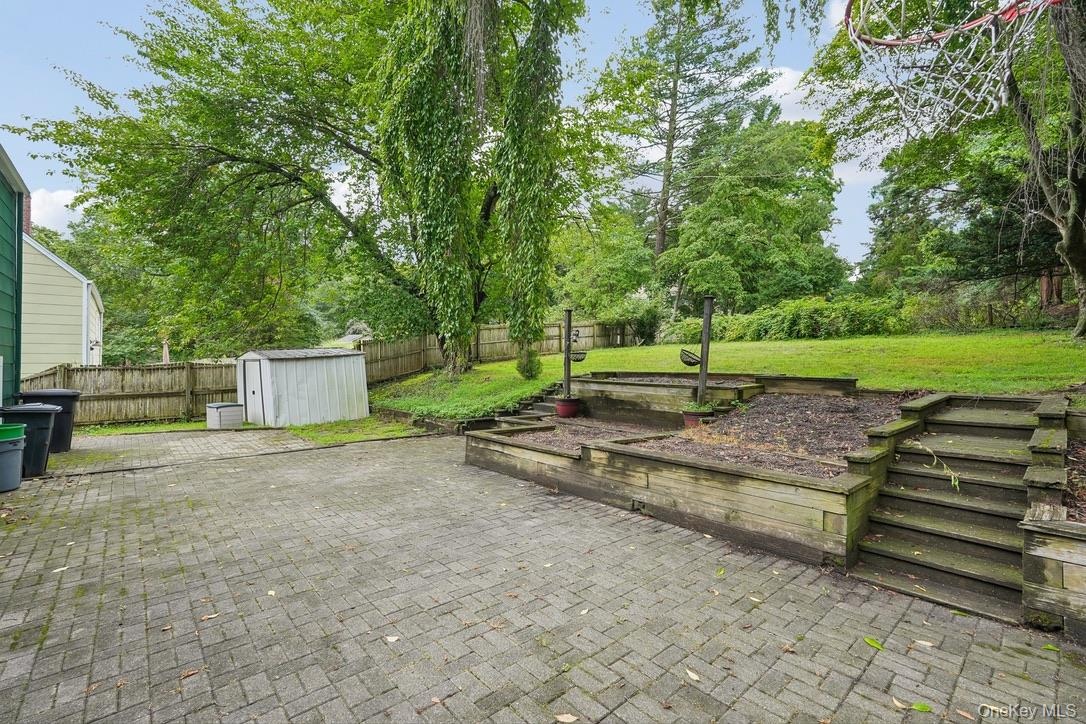 Patio, shed and the back yard