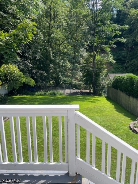 View of backyard from the deck