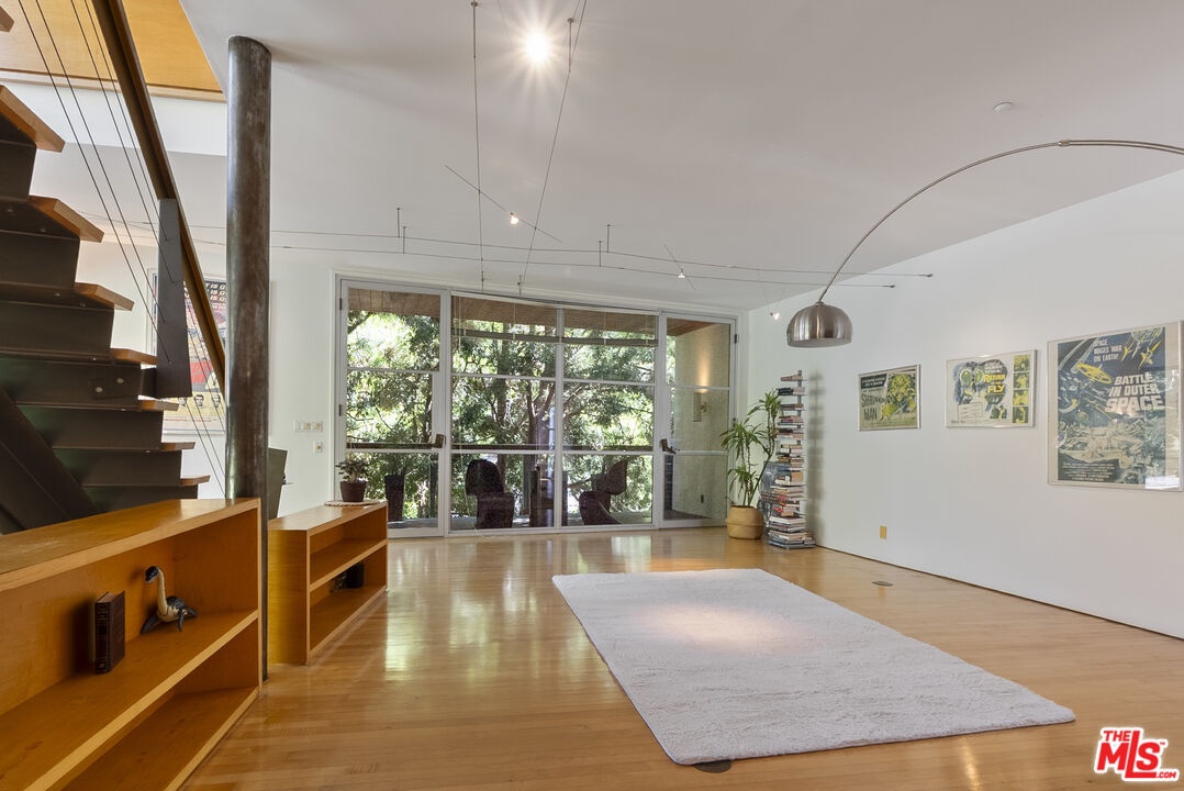 Family room with fireplace