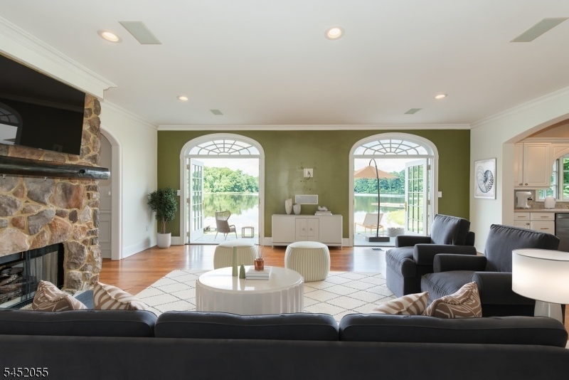 Family Room with French Doors
