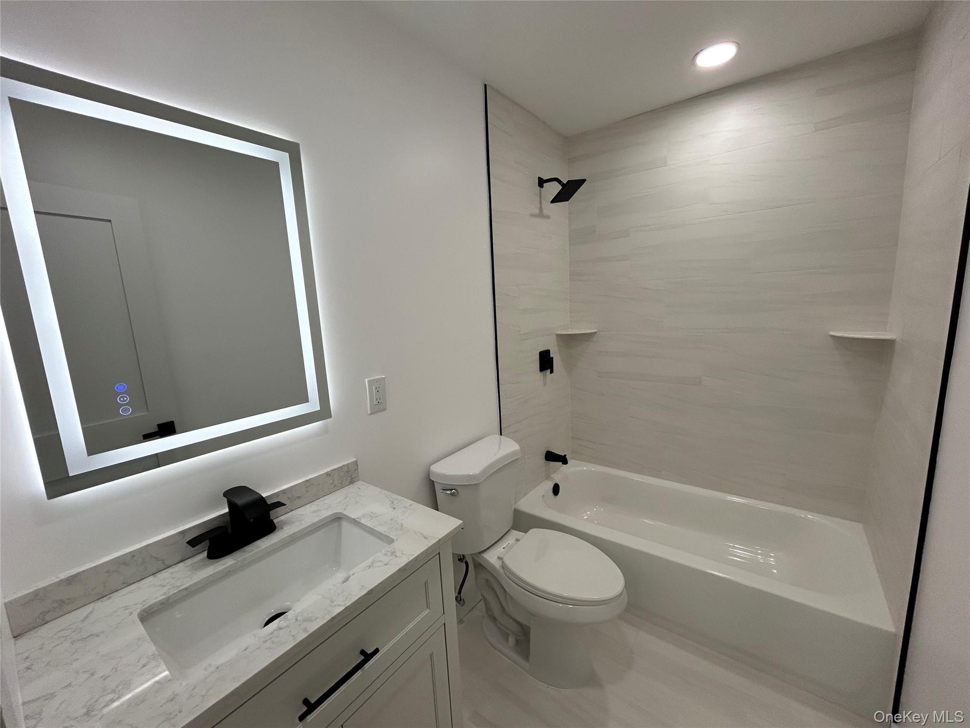 Tiled Shower and flooring.