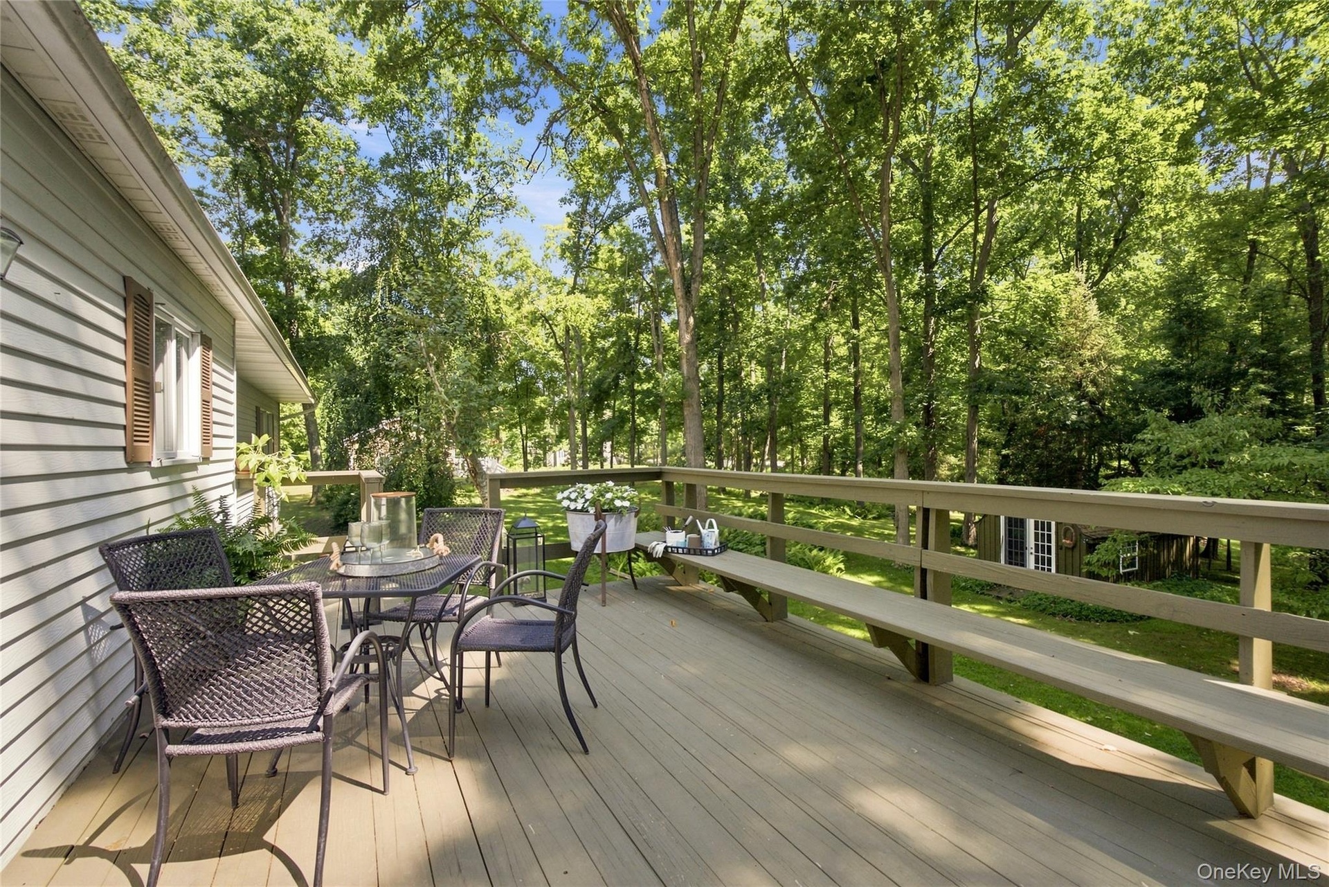 Back deck off dining area.