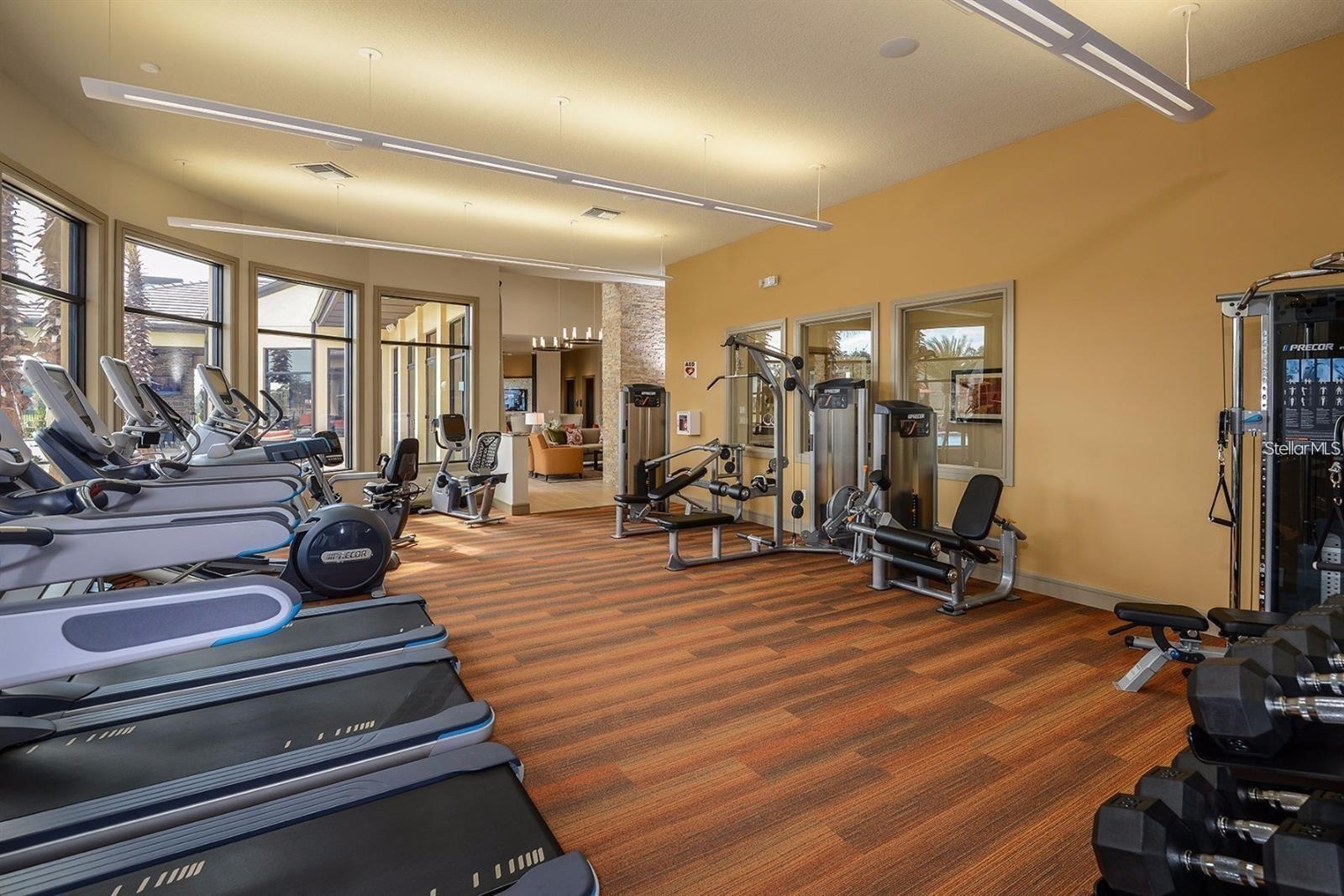 Fitness center.