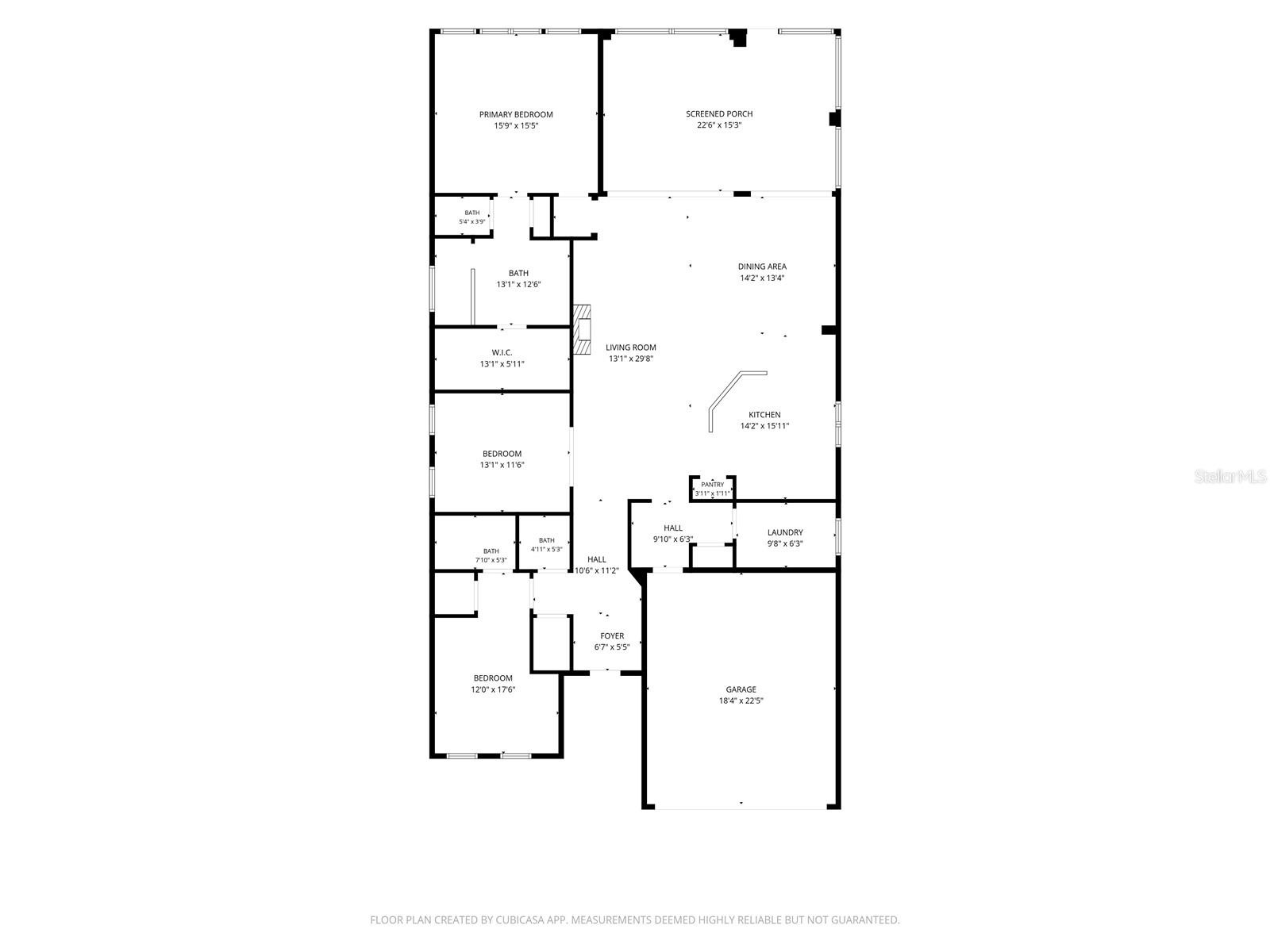 Floor plan with measurements.