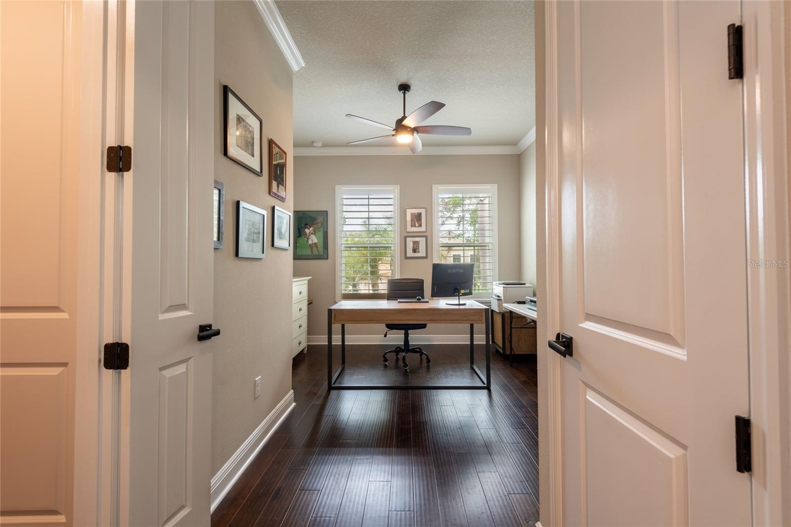 Second bedroom being used as an office.