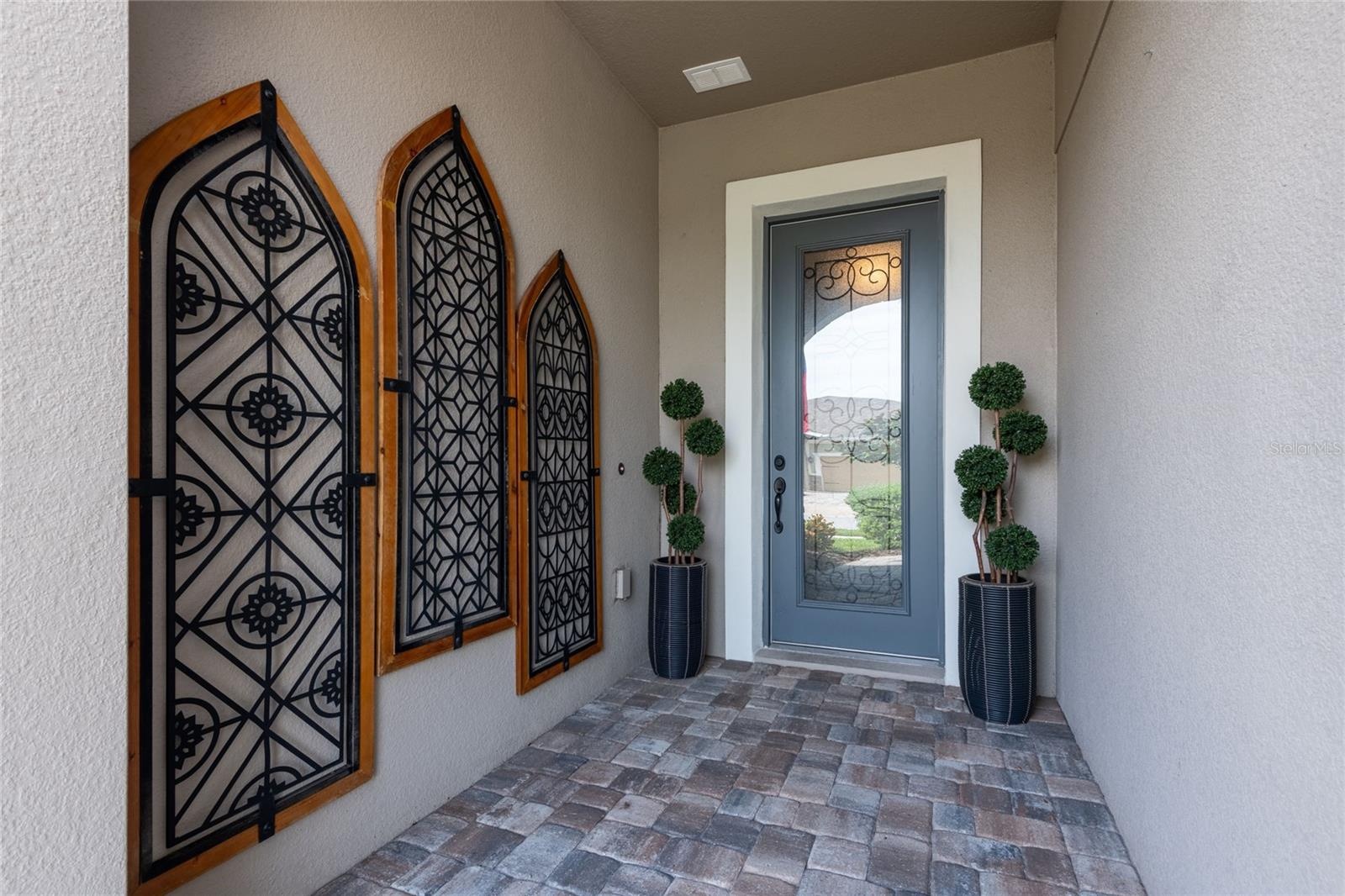 Beautiful front porch for greeting family and friends.