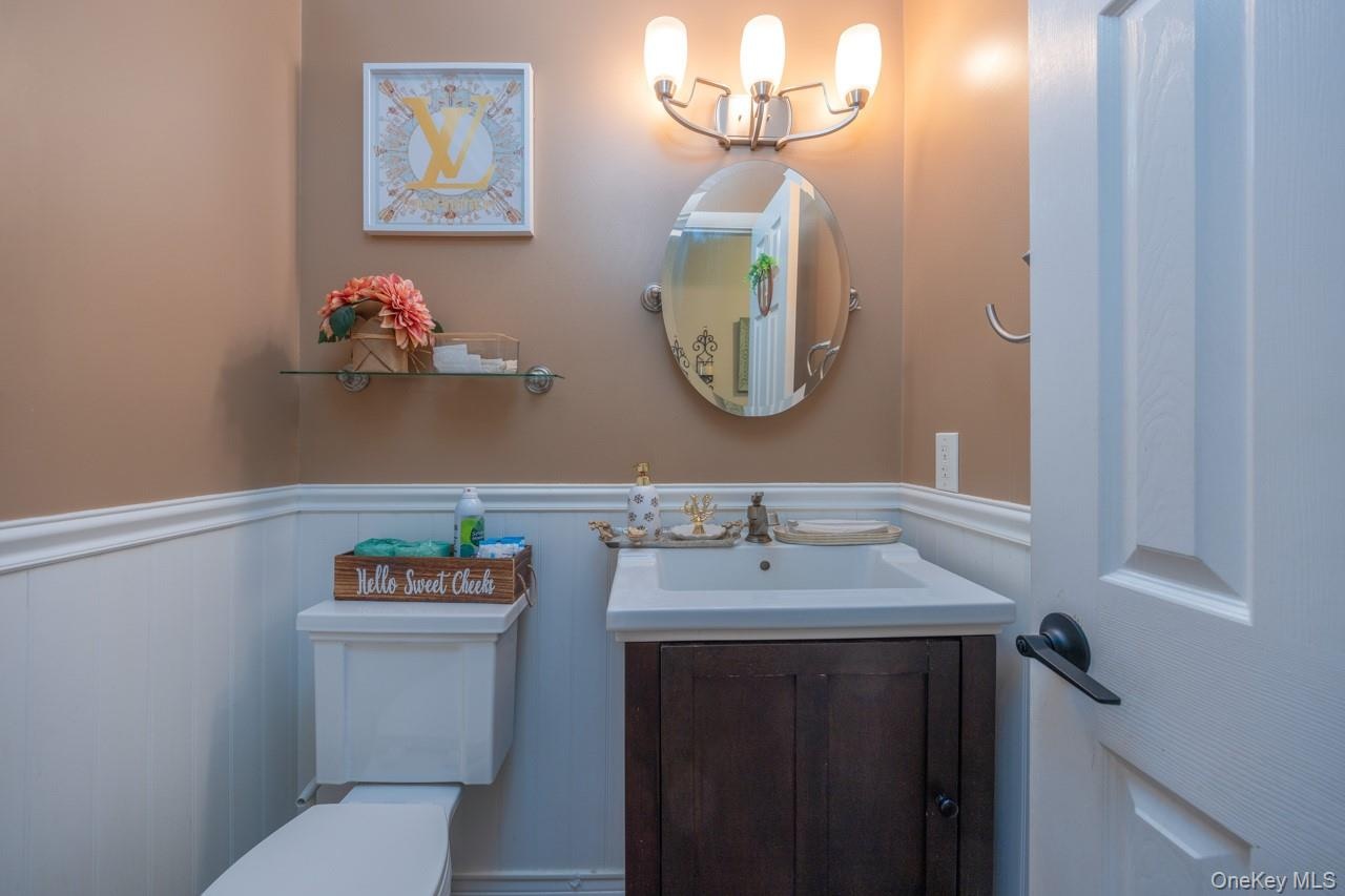 Lavatory on the main level.