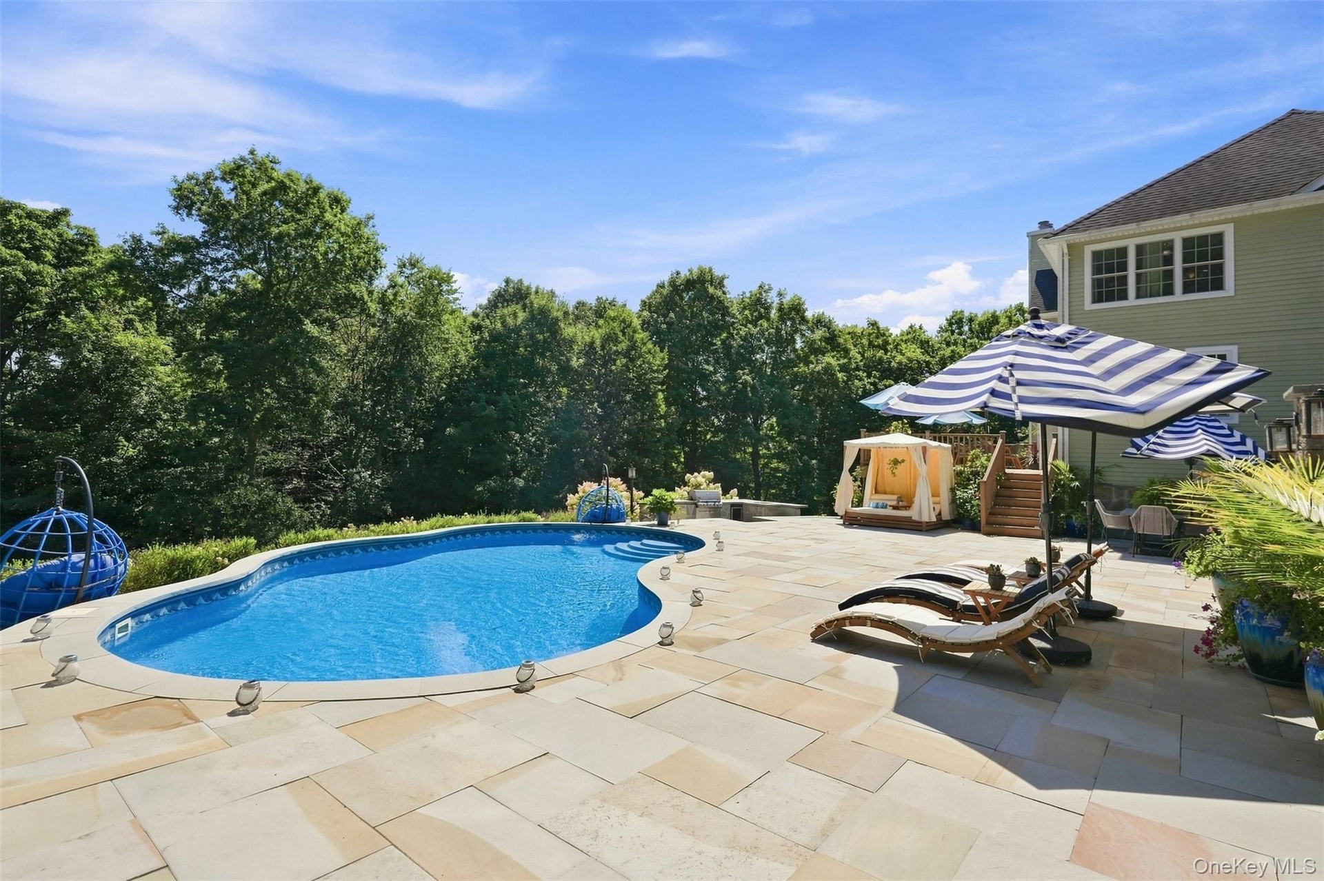 Pool surrounded by natural stone
