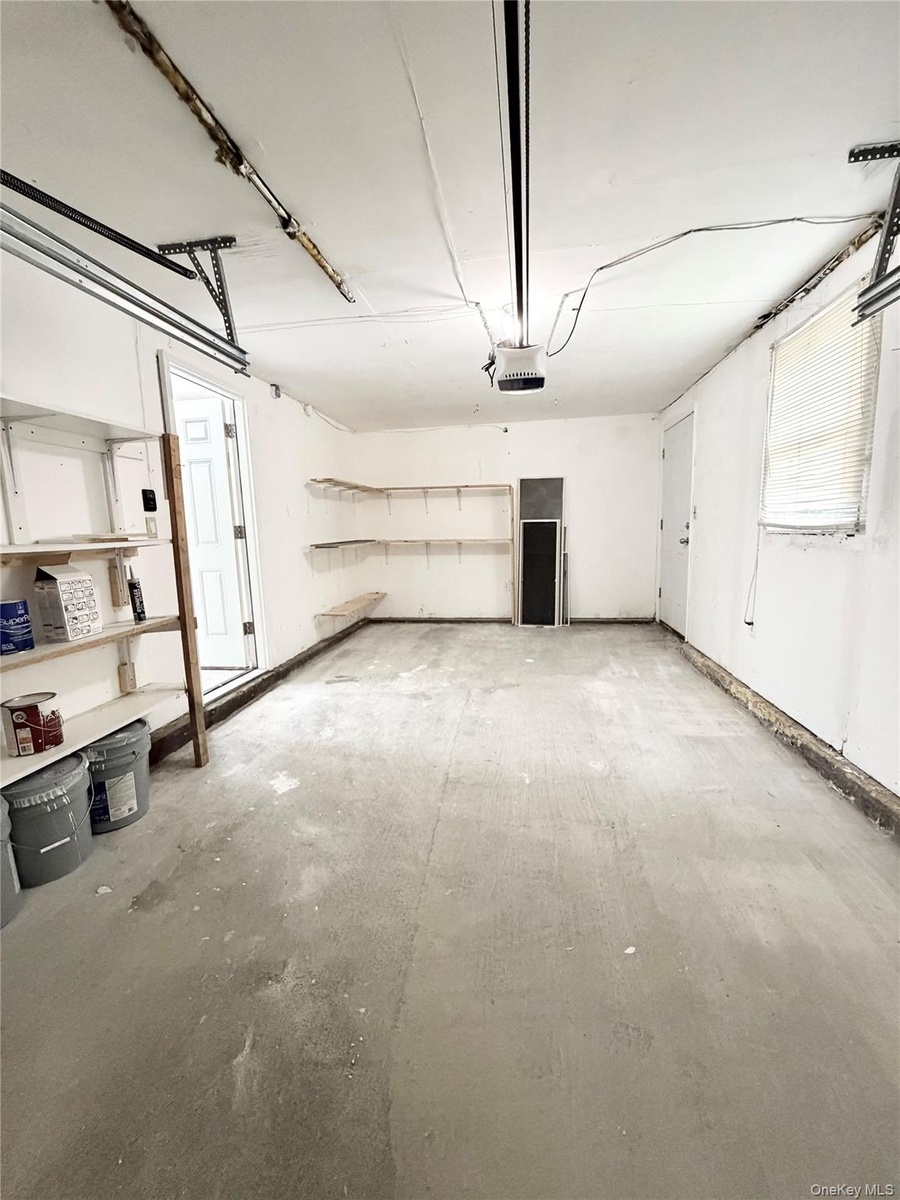 Ample one car garage with interior access.