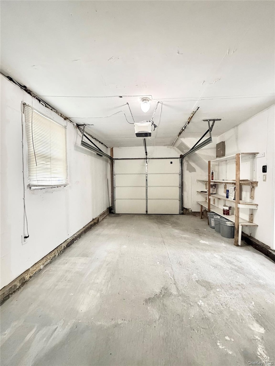 Ample one car garage with interior access.