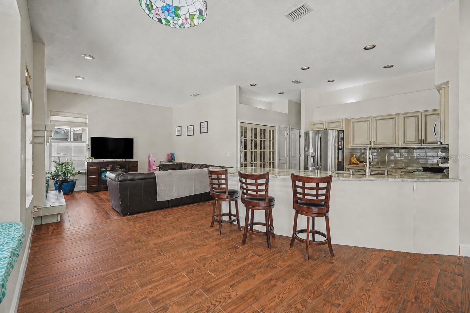 Breakfast nook/Family Room/Kitchen View