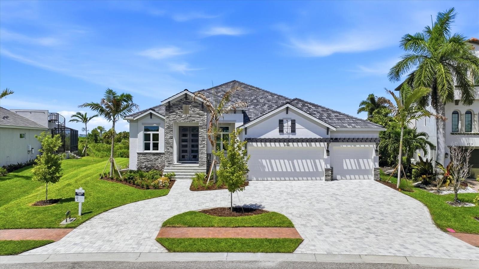 3 car garage, large driveway