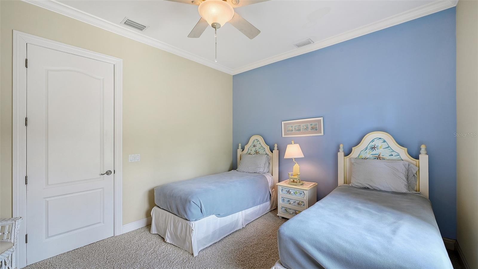 Bedroom 3 is currently set up with twin beds...room for 2 bunk beds