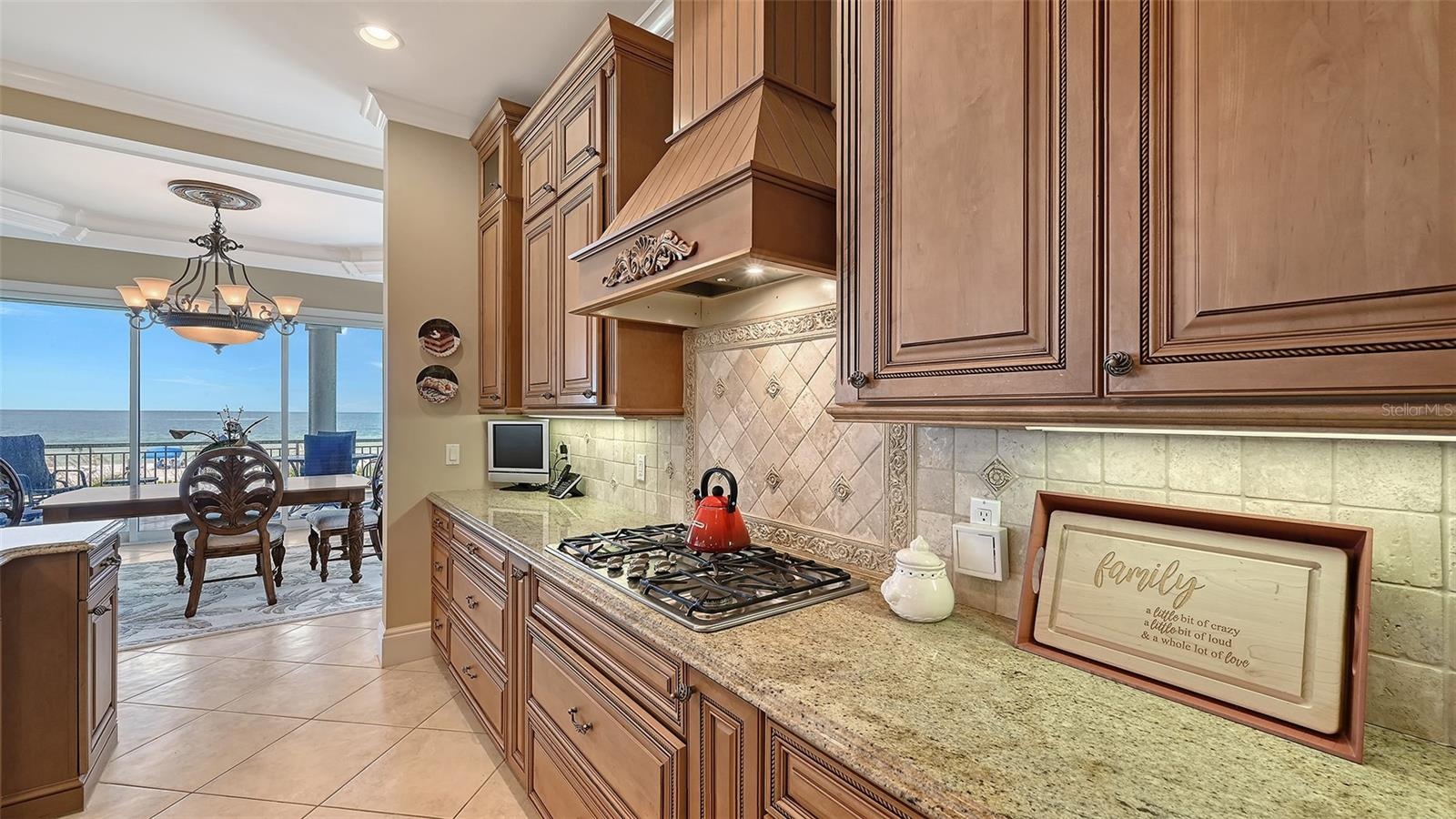 Plenty of food prep area in this kitchen