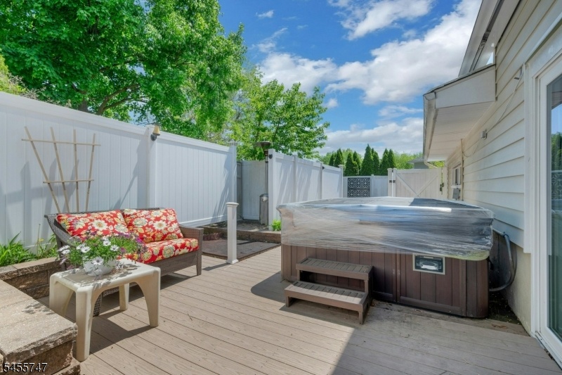 Patio and hot tub