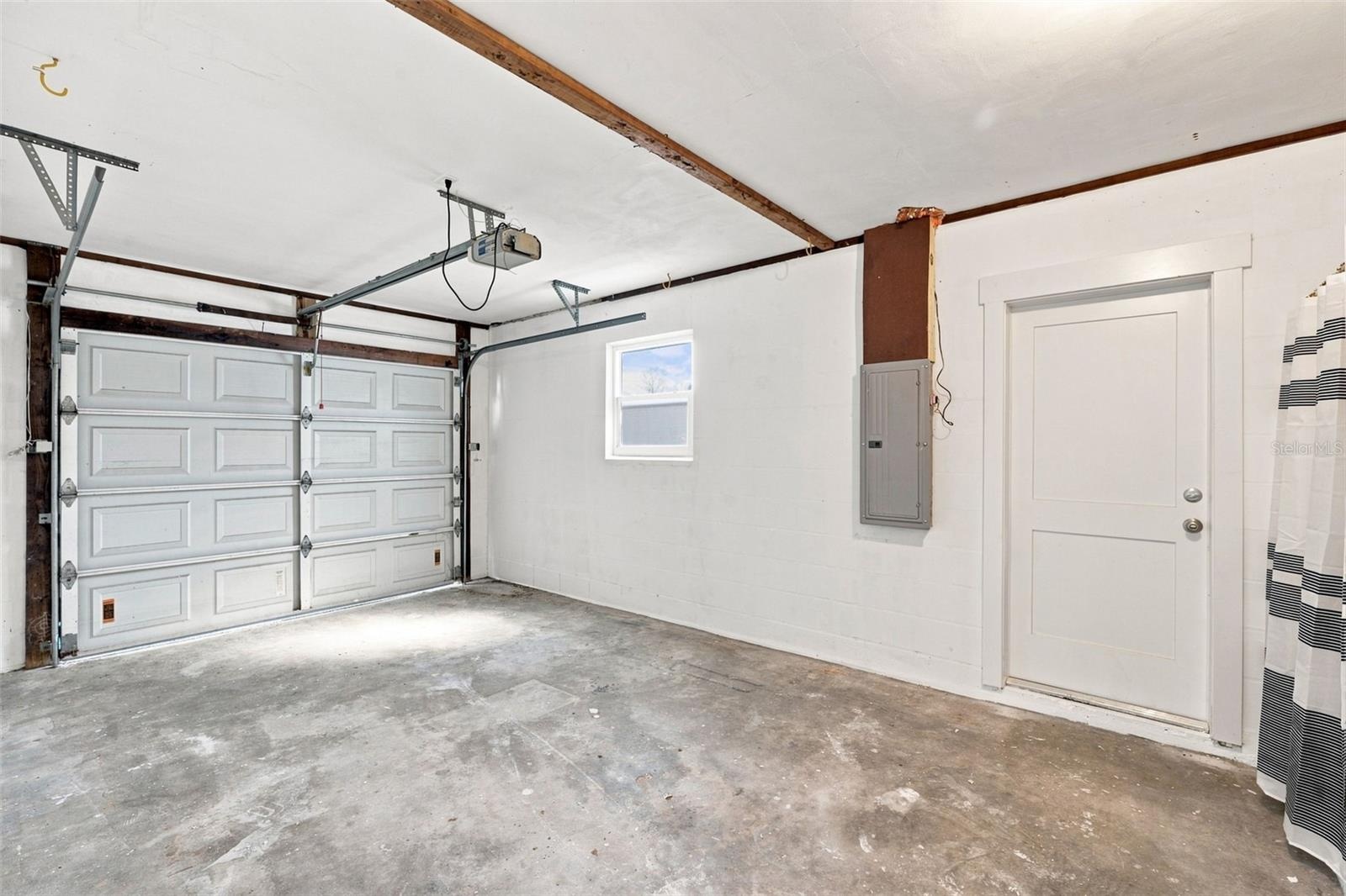 Oversize one car garage to park out of the heat.