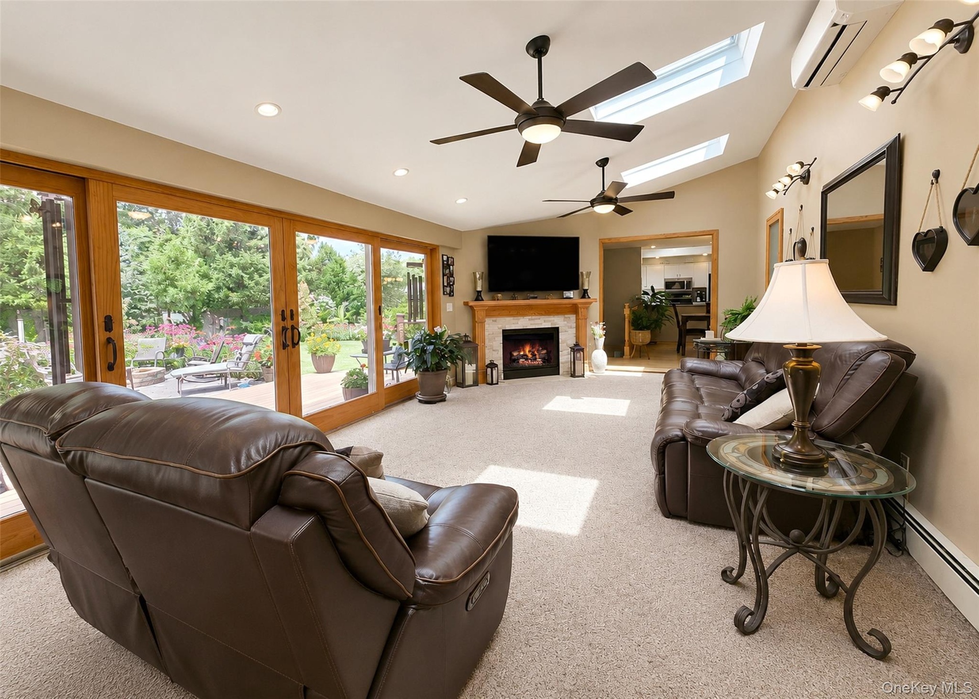 Den with Fireplace